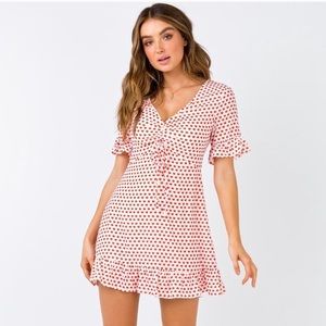 Princess Polly Red/Heart Mini Dress